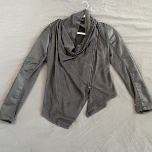 Leather jacket sports and casual style